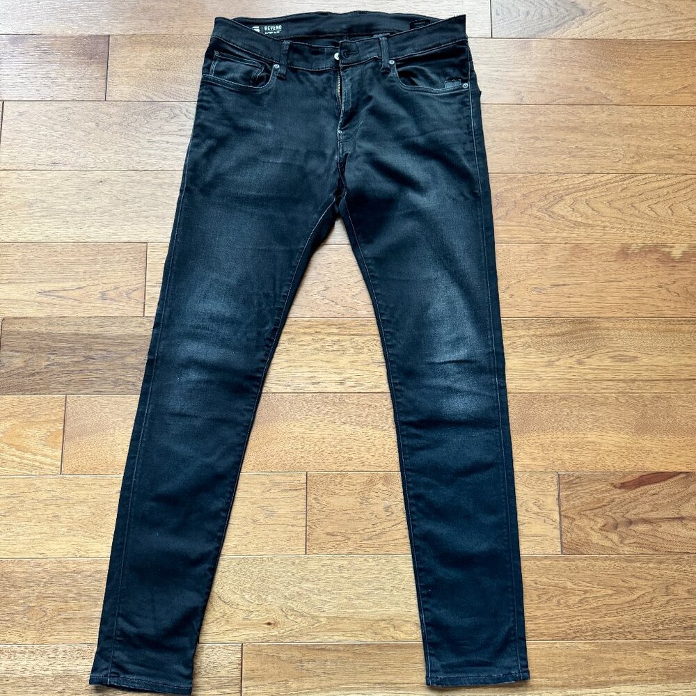G-Star Revend Super Slim Jeans - Black - Size W34 L34